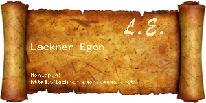 Lackner Egon névjegykártya